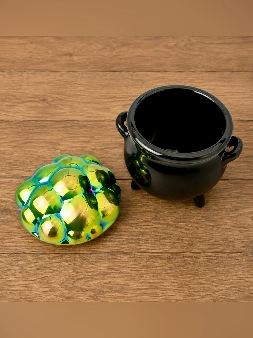 Target Bullseye Playground Halloween Black Cauldron Ceramic Jar